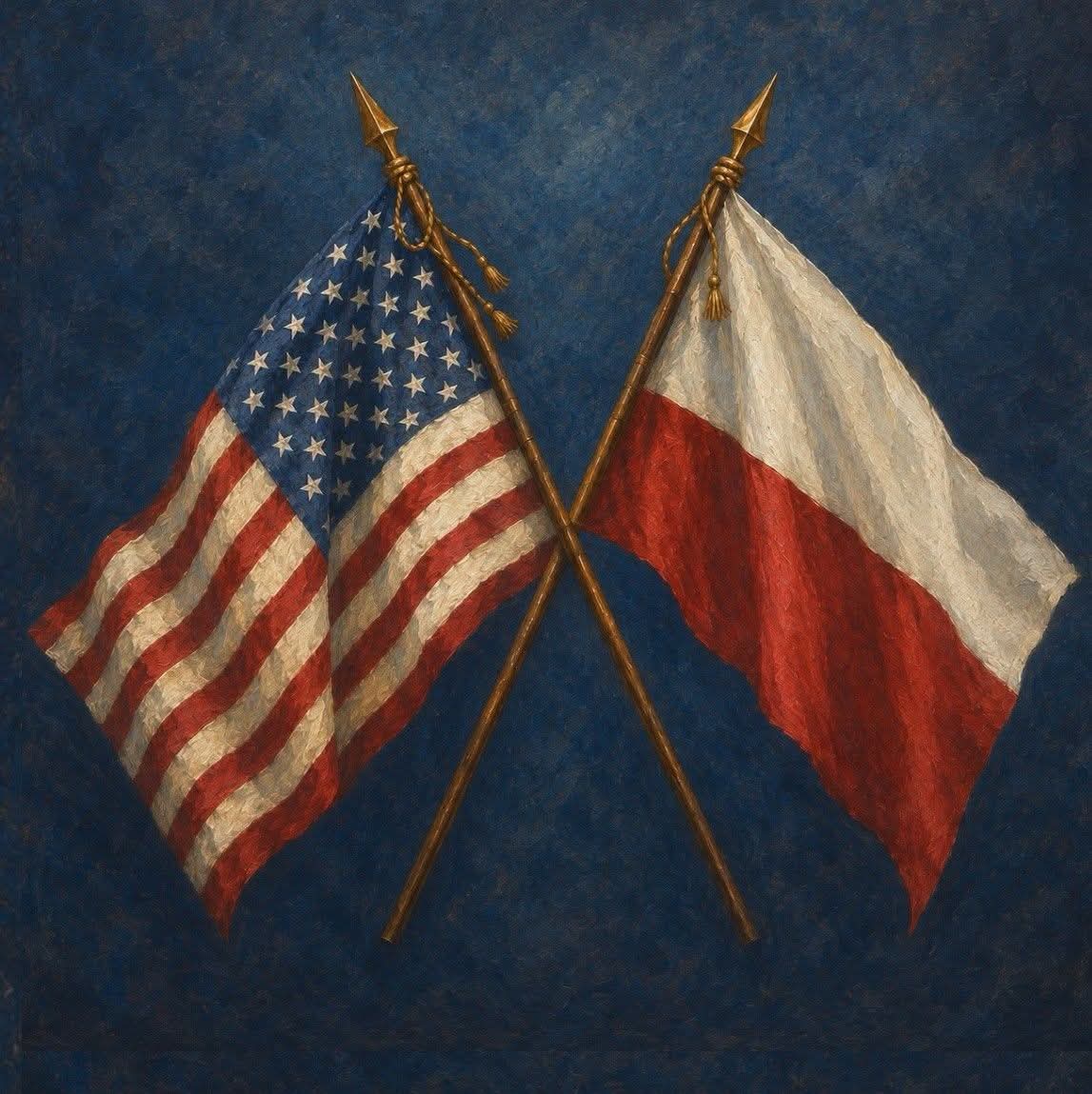 Maxima Polska crossed US and Polish flags
